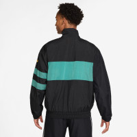 Veste d'entraînement tissée Nike FC Barcelona Repel 1996, noir, vert clair, jaune doré