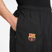 Nike FC Barcelona Repel Woven Trainingsbroek 1996 Zwart Lichtgroen Goudgeel