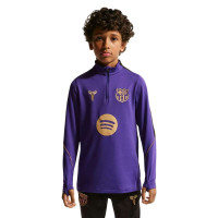 Haut d'entraînement Nike FC Barcelona Strike, 1/4 Zip, 2026-2027, pour Enfants, violet, noir, or