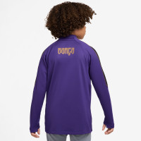 Haut d'entraînement Nike FC Barcelona Strike, 1/4 Zip, 2026-2027, pour Enfants, violet, noir, or