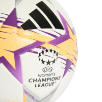 adidas Women's UEFA Champions League League Ballon de Foot Taille 5 2026-2027 Blanc Noir Mauve Orange