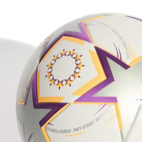 adidas Women's UEFA Champions League League Ballon de Foot Taille 5 2026-2027 Blanc Noir Mauve Orange