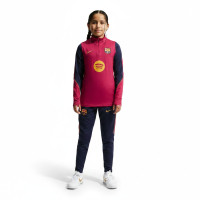 Nike FC Barcelone Strike Survêtement 1/4-Zip 2026-2027 Enfants Rouge Bleu Foncé Jaune