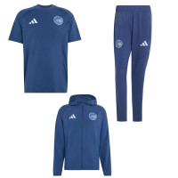 Ensemble complet adidas Ajax Tiro Travel 2026-2027 bleu foncé bleu clair