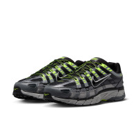 Nike P-6000 Baskets Noir Gris Argenté Métallique Jaune Néon