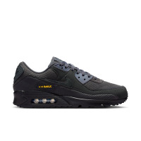 Nike Air Max 90 Premium Baskets Noir Anthracite Bleu Foncé Jaune