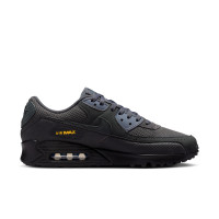Nike Air Max 90 Premium Baskets Noir Anthracite Bleu Foncé Jaune