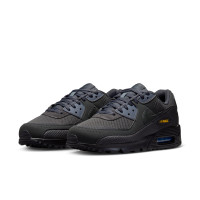 Nike Air Max 90 Premium Baskets Noir Anthracite Bleu Foncé Jaune