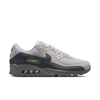 Nike Air Max 90 Premium Baskets Beige Noir Gris Foncé Vert Néon
