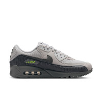 Nike Air Max 90 Premium Baskets Beige Noir Gris Foncé Vert Néon