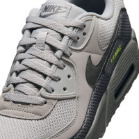 Nike Air Max 90 Premium Baskets Beige Noir Gris Foncé Vert Néon