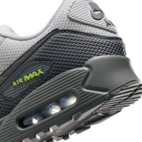 Nike Air Max 90 Premium Baskets Beige Noir Gris Foncé Vert Néon
