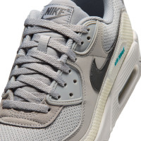 Nike Air Max 90 Premium Baskets Gris Gris Argenté Noir Turquoise