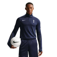 Haut d'entraînement Nike Tottenham Hotspur Strike 1/4-Zip 2026-2027 bleu foncé bleu clair blanc