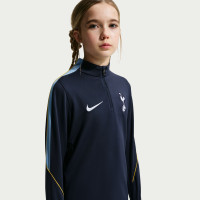 Nike Tottenham Hotspur Strike Trainingstrui 1/4-Zip 2026-2027 Kids Donkerblauw Geel Lichtblauw Wit