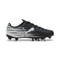 PUMA Attacanto II Gras / Kunstgras Voetbalschoenen (MG) Kids Zwart Wit