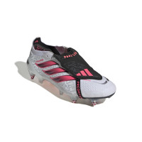 adidas Predator Elite FT Crampons Vissés Chaussures de Foot (SG) Blanc Noir Rose