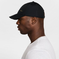 Casquette Nike Dri-FIT Club métallisée Swoosh noire dorée
