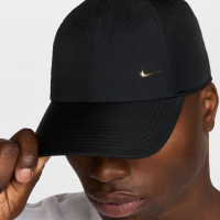 Casquette Nike Dri-FIT Club métallisée Swoosh noire dorée
