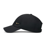 Casquette Nike Dri-FIT Club métallisée Swoosh noire dorée