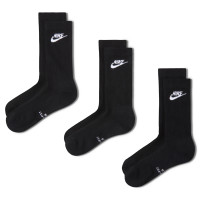 Chaussettes Nike Everyday Elevated Crew, lot de 3, noir et blanc