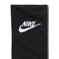 Chaussettes Nike Everyday Elevated Crew, lot de 3, noir et blanc