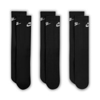 Chaussettes Nike Everyday Elevated Crew, lot de 3, noir et blanc
