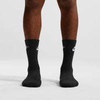 Chaussettes Nike Everyday Elevated Crew, lot de 3, noir et blanc