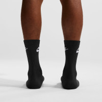 Chaussettes Nike Everyday Elevated Crew, lot de 3, noir et blanc