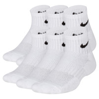 Nike Everyday Sokken Halfhoog 6-Pack Kids Wit Zwart