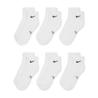Nike Everyday Sokken Halfhoog 6-Pack Kids Wit Zwart