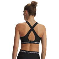 Under Armour Crossback Sportbeha Dames Zwart Wit