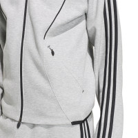 adidas Spacer Trainingsjack Hooded Grijs Zwart