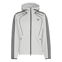 adidas Spacer Trainingsjack Hooded Grijs Zwart