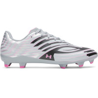 Under Armour Shadow Select 4 Gazon Naturel Chaussures de Foot (FG) Gris Noir Rose