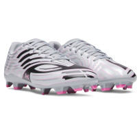 Under Armour Shadow Select 4 Gazon Naturel Chaussures de Foot (FG) Gris Noir Rose