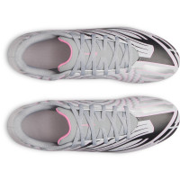 Under Armour Shadow Select 4 Gazon Naturel Chaussures de Foot (FG) Gris Noir Rose