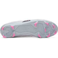 Under Armour Shadow Select 4 Gazon Naturel Chaussures de Foot (FG) Gris Noir Rose