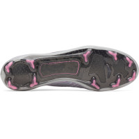 Under Armour Shadow Elite 4 Mach Chaussures de Foot Gazon Naturel (FG) Gris Noir Rose