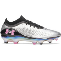 Under Armour Magnetico Elite 6 RCS Gras Voetbalschoenen (FG) Zwart Metallic Silver Felroze