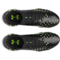 Under Armour Magnetico Elite 6 RCS Gras Voetbalschoenen (FG) Zwart Metallic Black Neongroen