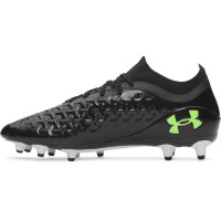 Under Armour Magnetico Pro 6 Gras Voetbalschoenen (FG) Zwart Metallic Black Neongroen