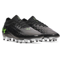 Under Armour Magnetico Pro 6 Gras Voetbalschoenen (FG) Zwart Metallic Black Neongroen