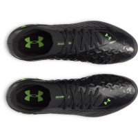 Under Armour Magnetico Pro 6 Gras Voetbalschoenen (FG) Zwart Metallic Black Neongroen