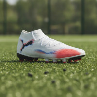 PUMA Future 8 Pro Gras / Kunstgras Voetbalschoenen (MG) Wit Felrood Blauw