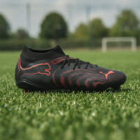 PUMA Future 9 Match Gazon Naturel Artificiel Chaussures de Foot (MG) Noir Rouge