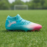 PUMA Future 8 Ultimate Re-Charge Gras Voetbalschoenen (FG) Blauw Roze Wit