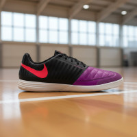 Nike Lunargato II Zaalvoetbalschoenen (IN) Zwart Paars Rood