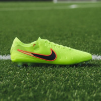 Nike Tiempo Legend 10 Elite Gazon Naturel Chaussures de Foot (FG) Jaune Vif Noir Orange