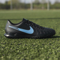 Nike Tiempo Legend 10 Club Turf Voetbalschoenen (TF) Zwart Lichtblauw